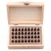 SEEKQUA 2mm Letter and Number Stamp Set 36-Piece Carbon Steel Metal Stamp Set alphanumeric Punching Set with Wooden case for Metal Jewelry Leather Wood