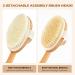 Shower Back Brush - 18.2 inch Long Handle Bath Brush with 2 Heads for Men and Women - Stiff and Soft Bristles Back Scrubber - Buy Online on GoSupps.com