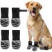 Mayoii 3 Pairs Anti Slip Dog Socks Dog Socks Paws Stop Licking Dog Grip Socks Pet Paw Protector Adjustable Strap Dog Boots Claw Socks Shoes Slippers for Indoor Outdoor Hardwood Floor Walking (M)