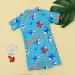 PythJooh Baby Boy Swimsuit Rash Guard One Piece Shark Print Swimwear | 0-6 Months - 5 Years - Buy Online on GoSupps.com