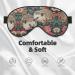 SSIMOO Floral Hedgehogs Sleep Mask - Adjustable Breathable & Fashionable Eye Mask for Comfortable Sleep - Black - Buy Online on GoSupps.com