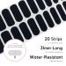 Buy Nailog Halfway Hardened Gel Nail Wraps - 20 Long-Lasting Nail Polish Strips | Salon Quality Gel Nail Stickers | Shiny Noir Finish - Buy Online on GoSupps.com
