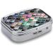 Mermaid Scale Pill Box - Small Travel Organizer for Vitamins & Medications | Portable Metal Case for Daily Use - Buy Online on GoSupps.com