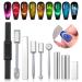 SAVILAND 9PCS Nail Magnet: Cat Eye Gel Nail Polish Magnet Tools Set Strong Suction Cat Eye Magnet for Nails Cat Eye Effect Double Ended Nail Art Tools 9PCS Cat Eye Gel Magnet