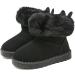 Yeeteepot Baby Girls' Winter Booties | Boys Warm Lined Snow Boots | Kids Anti-Slip Ankle Boots | Indoor Soft Soled Toddler Shoes | 8.5 UK Child Size B Black - Buy Online on GoSupps.com
