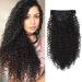 BHF 26 inch Kinky Curly Clip In Hair Extension  Double Weft Full Head Japanese Heat Resistance Fiber 140g Synthetic Hair Extensions For Women 7pieces (2) curly-2