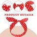 Lusofie Black Red Polka Dot Headband Set - Cute Bow Wire Bandana Headwrap for Women and Girls - Buy Online on GoSupps.com