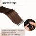 Hotlulana 24-Inch Balayage Tape-In Extensions | Dark Brown & Chestnut | 100% Real Hair 40pcs Skin Weft - Buy Online on GoSupps.com