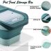 Collapsible 13 LB Dog Food Storage Container with Airtight Lids and Scoop - Jasper Green - Buy Online on GoSupps.com