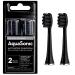 AquaSonic 2-Pack Activated Charcoal Brush Heads - Ultra Whitening Brush Heads - 2X Whitening & Stain Remover - for Black Series Black Series Pro Vibe Series Duo Pro Series (Black)
