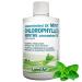 Liquid Chlorophyll Mint 5X Concentrated 500ml Cold Extracted from Non-GMO Alfalfa - Detox - Alkaline - Natural Body Deodorant Antioxidant - Made in Canada