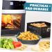 Zerodeko 3pcs Air Fryer Pan Bread Pan Air Fryer Basket for Oven Pot Handle Design Silicone Mat Freer Food Greyx3pcs 24X19.5X5CMx3pcs - Buy Online on GoSupps.com