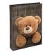 Hama Children's photo album (inserting album for inserting 200 photos in the 10x15 format photo book with 100 black pages baby album with teddy bear motif) Braun Teddy Klein Single