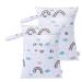 Hbselect 2PCs diaper bag Waterproof reusable diaper bag bag with zipper wet wipes organizer for babies and toddler rainbow * 2