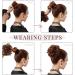 Light Brown Messy Hair Scrunchies Bun Extensions for Women - Curly Wavy Updo Ponytail Chignons - 30g - Buy Online on GoSupps.com