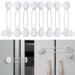 Universal child locking 8 pieces in white transparent securing of drawers cabinet toilet seat kitchen appliance refrigerator furniture universal bar baby safety cabinet baby closet lock