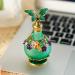 Yu feng vintage crystal perfume bottles empty refillable butterfly flowers decoration glass perfume bottle for essential oils green