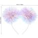 minkissy Foil Strips Pom Pom Headband Tinsel Pompom Ball Head Bopper Fluffy Ball Hair Loop Cosplay Hair Accessories for Christmass New Year Birthday Party Favors Purple - Buy Online on GoSupps.com