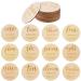 WAIZHIUA 24Pcs Baby Monthly Cards 10cm Round Wooden Baby Monthly Milestone Cards Newborn Photography Prop Double Sided for Baby Shower Pregnancy Journey Birth Announcement (12 Months)