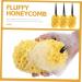 Hemoton 3pcs Honeycomb Bath Ball Scrubber | Natural Polyurethane Body Loofah & Shower Sponge for Men - Portable Bath Accessories - Buy Online on GoSupps.com