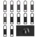 Ouligay 12 pieces Zipper Zipper replacement zipper for zipper zipper pendant zipper zipper zipper repair set for jackets suitcase clothing shoes