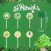 LANGFON 24 Pieces Saint Patrick's Day Cupcake Toppers Saint Patrick Glitter Clovers Shamrock Green Hat Round Badge - Buy Online on GoSupps.com