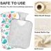 Ship's Whales 1L Hot Water Bottle with Cover - Small BPA Free Hot Water Bag for Pain Relief & Cramps - Buy Online on GoSupps.com