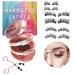 Movstriker Magnetic Eyelashes without Eyeliner Reusable 4 Pairs False Eyelashes Magnetic No Glue Natural Look 3D Effect Magnetic Lashes with Applicator Waterproof and Easy to Wear