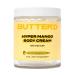Butter'd Bodycare Hyper Mango Body Cream Mango Scent Premium Body Butter for Improving Hyperpigmentation Hydrating Rich in Vitamin C Rose Hip Oil Jojoba Oil (6 oz) 6.01 Ounce (Pack of 1)