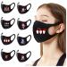 Deholifer 8 pieces adult mouth protection black Christmas fabric mask cotton mouth protection breathable washable mouth and nose protection adjustable oral