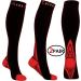 Compression Socks for Men & Women - (2 Pairs) Speed Up Recovery, Best Graduated Fit for Travel, Running, Nurses. Improve Circulation, Boost Stamina. Black/Red S-M - Buy Online on GoSupps.com