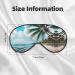 Beach & Palm Tree Print Unisex Sleep Eye Mask | Soft Comfort Cover for Travel Yoga & Shift Work - Buy Online on GoSupps.com