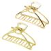 YEEPSYS Hair Clips  2pcs Large Metal Hair Claw Barrette Clamp Jaw for Women