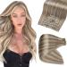 FSHINE CLIP in hair extension real haa 7 PCs blonde highlights real hair extensions clip in human hair color 8p60 platinum blonde seamless clip on extensions remy hair soft straight 7 pcs 250cm #8p60 2.9 clip #8p60 50cm