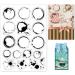 GLOBLELAND Tea Stains Clear Stamp Coffee Stains Background Transparent Silicone Stamp Spill and Splatter Rubber Stamp for Scrapbook Journal Card Making 4.3 x 6.3 Inch