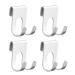Sunerlory shaver holder 4 pieces of silver razor holder shower without drilling self -adhesive hook room aluminum razor holder hook for house kitchen bathroom office (silver)