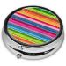 Colorful Mexican Stripes Mini Round Pill Box - 3 Compartment Portable Pill Organizer for Home Office & Travel - Buy Online on GoSupps.com