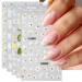 JMEOWIO 6 Sheets Flower Nail Art Stickers Decals Self-Adhesive Daisy Spring Summer Colorful Floral Nail Supplies Nail Art Design Decoration Accessories