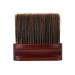 Hair Neck Cleaning Brush Flat Light Weight Dark Brown Ergonomic Barber Neck Duster Brush Beech Handle for Salon for Home
