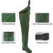 TIDEWE Lightweight Hip Wader for Men and Women - Green/Brown - Size M9/W11 - Buy Online on GoSupps.com