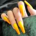 Brishow Coffin Artificial Nails - Long Gradient Ballerina Acrylic Press-On Nails | 24 Pcs for Women & Girls - Buy Online on GoSupps.com