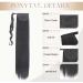 32 inches Super Long Straight Wrap Around Ponytail Hair Extension Clip in Ponytail Hair Extensions Hairpiece for Women Dark Black - Buy Online on GoSupps.com