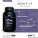 EAFIT BCAA 4.1.1 - 120 Capsules for Muscle Building | Quick Absorption Amino Acids & Digestive Enzymes | High Amino Complex - Anti-Doping Certified | Shop Internationally - Buy Online on GoSupps.com