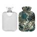 Seamless pattern patchwork design leopard hot bottle with velvet cover 2l transparent heat pocket for the neck and shoulder pain relief PVC handfoot warmer