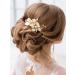 Catery Gold Bridal Hair Comb with Champagne Rhinestones Wedding Headpiece for Women and Girls - Buy Online on GoSupps.com