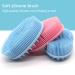 4 Pack Exfoliating Silicone Body Scrubber - Soft & Long Lasting Shower Brush for Sensitive Skin - Flat Blue Pink Green Purple - Buy Online on GoSupps.com