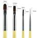Beaute Galleria 4-Piece UV Gel Nail Art Brush Set for Detailed Nail Designs - Pro Flat, Carved, Detailer, Round Brushes - Buy Online on GoSupps.com