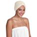 Buy Betty Dain Stretch Terry Cloth Turban in Beige | Comfortable & Stylish Headwear for All | International Shipping Available - Buy Online on GoSupps.com