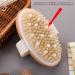 Body Scrubber Dry Brushing Shower Bath Brush - Exfoliate, Improve Circulation, Reduce Cellulite - Natural Bristles & Exfoliating Sponge - Buy Online on GoSupps.com