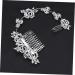 DOITOOL Rhinestone Headband Hair Comb Floral Rhinestone Hair Pin Wedding Bride Hair Accessories - Buy Online on GoSupps.com